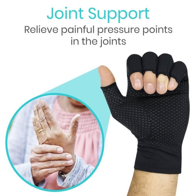 Copper Arthritis Gloves Fingerless - Image 2