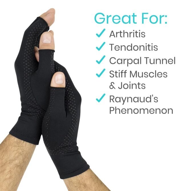Copper Arthritis Gloves Fingerless - Image 5